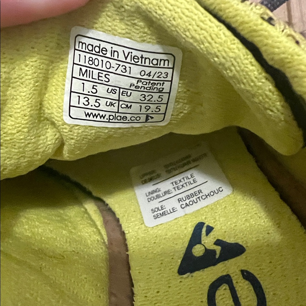 PLAE Kids Sneakers in Yellow and navy - Picture 4 of 4